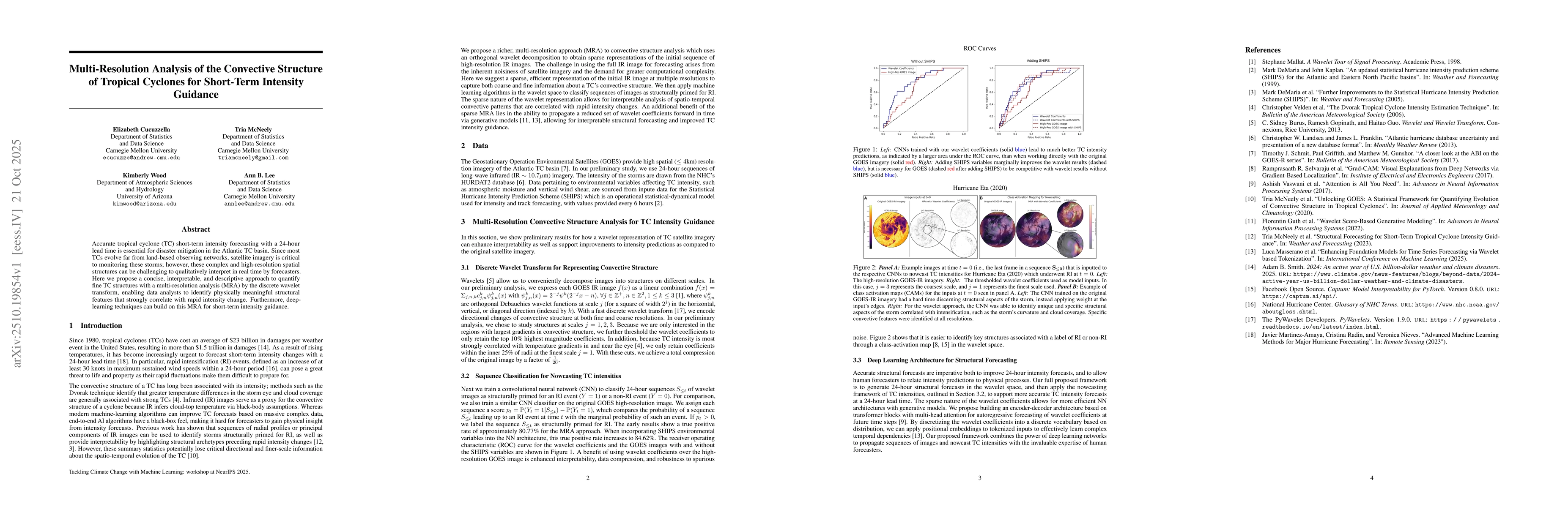 Thumbnail for Multi-Resolution Analysis of the Convective Structure of Tropical
  Cyclones for Short-Term Intensity Guidance