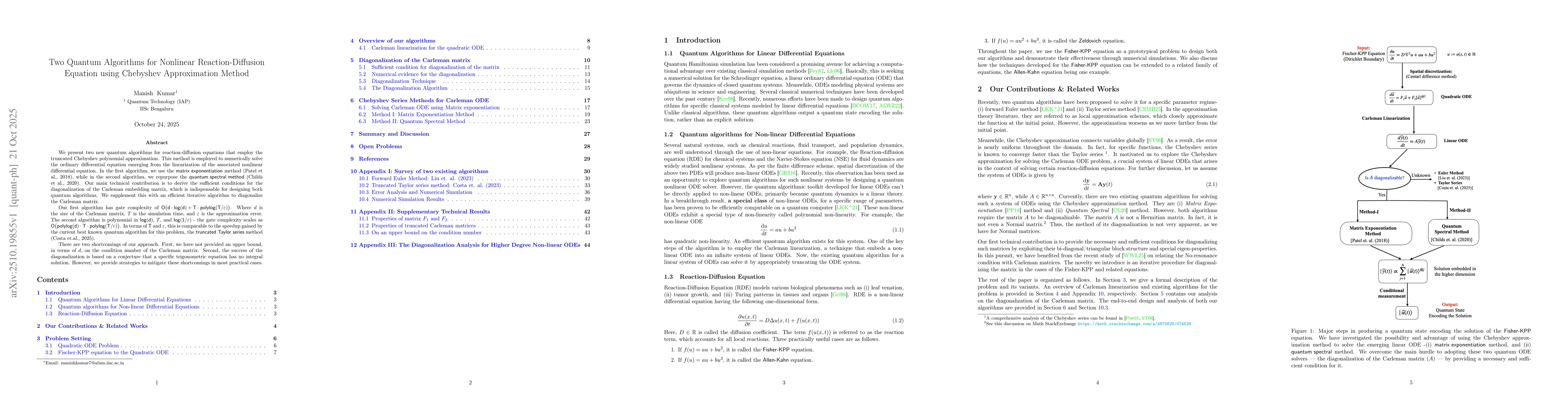 Thumbnail for Two Quantum Algorithms for Nonlinear Reaction-Diffusion Equation using
  Chebyshev Approximation Method