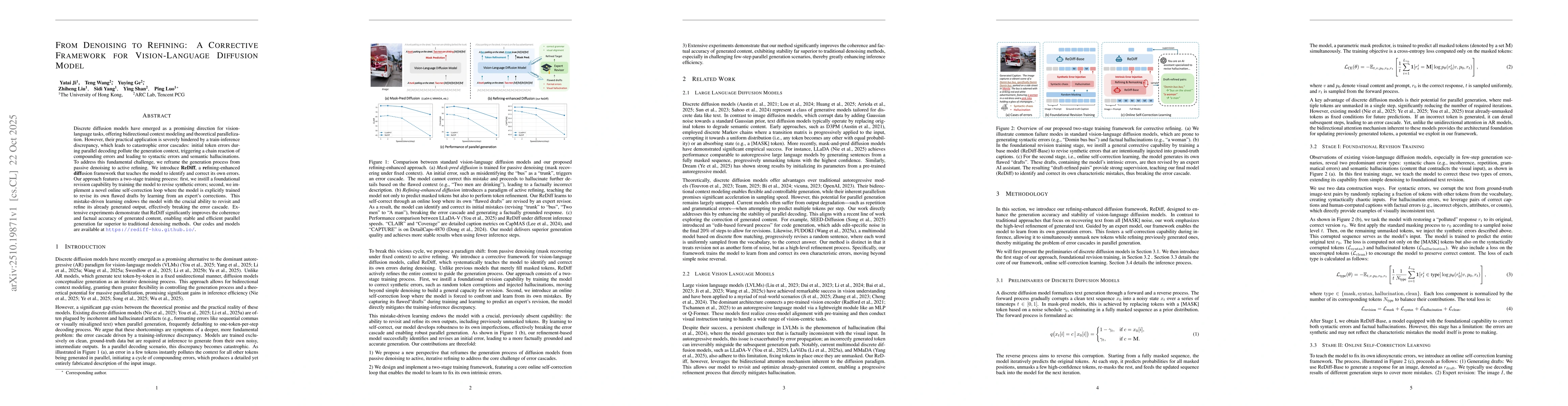 Thumbnail for From Denoising to Refining: A Corrective Framework for Vision-Language
  Diffusion Model