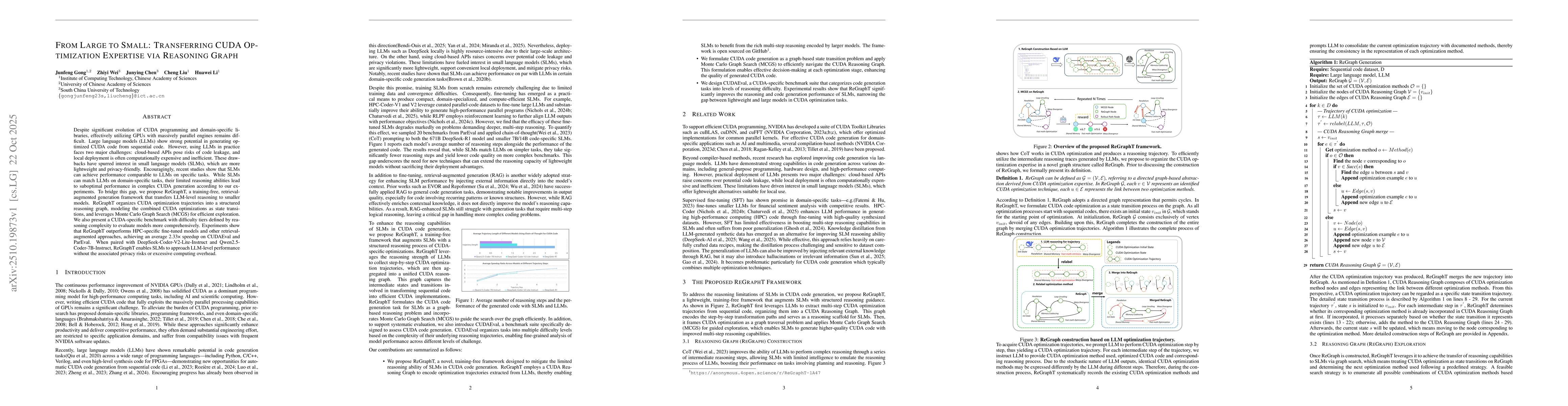 Thumbnail for From Large to Small: Transferring CUDA Optimization Expertise via
  Reasoning Graph