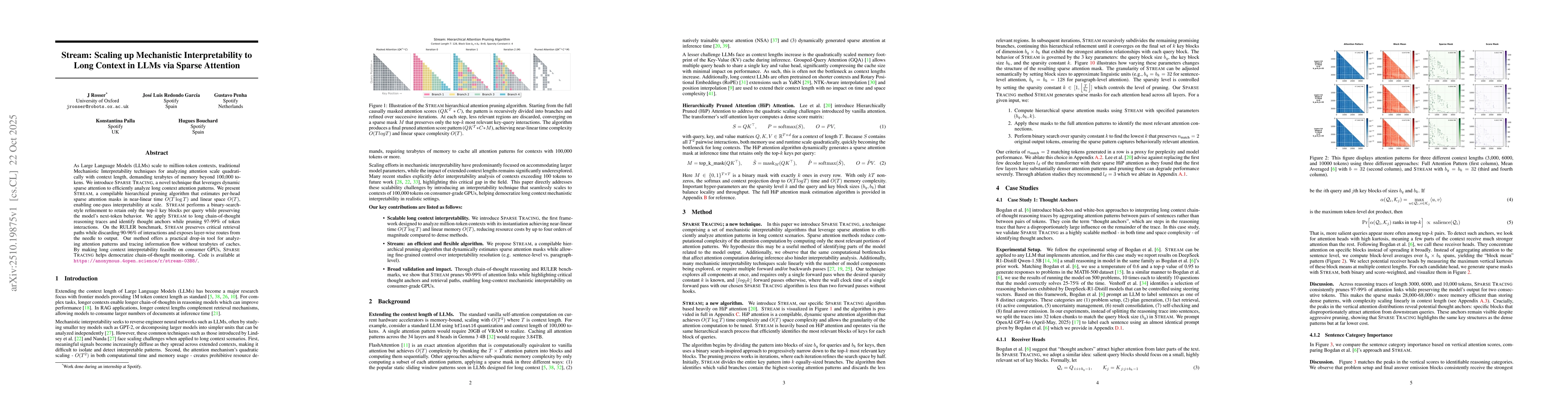 Thumbnail for Stream: Scaling up Mechanistic Interpretability to Long Context in LLMs
  via Sparse Attention