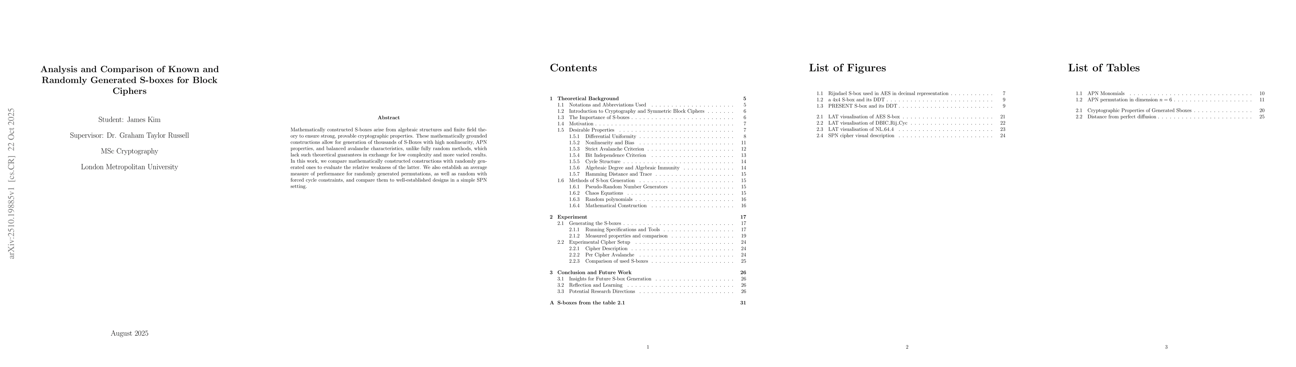 Thumbnail for Analysis and Comparison of Known and Randomly Generated S-boxes for
  Block Ciphers