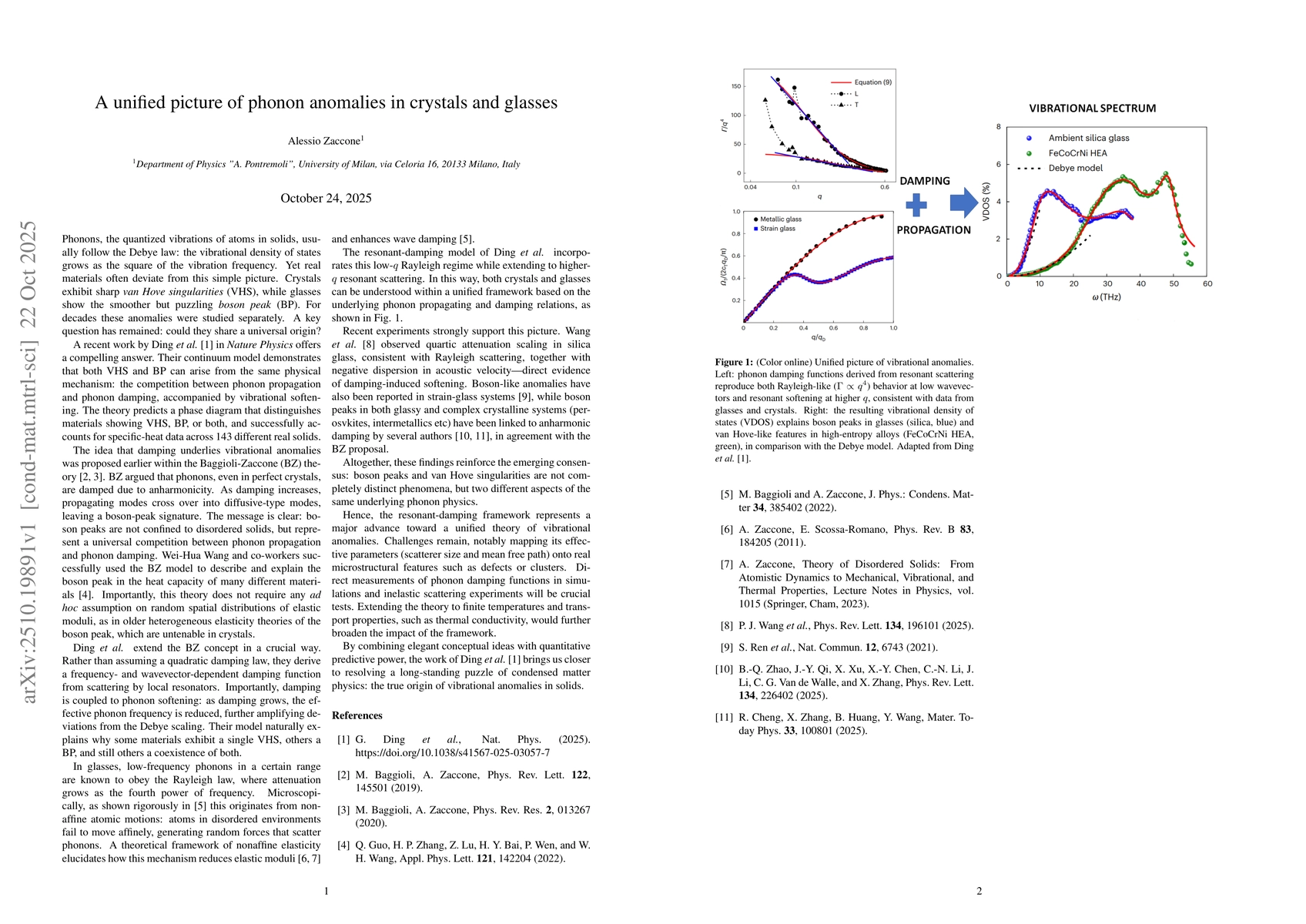 Thumbnail for A unified picture of phonon anomalies in crystals and glasses
