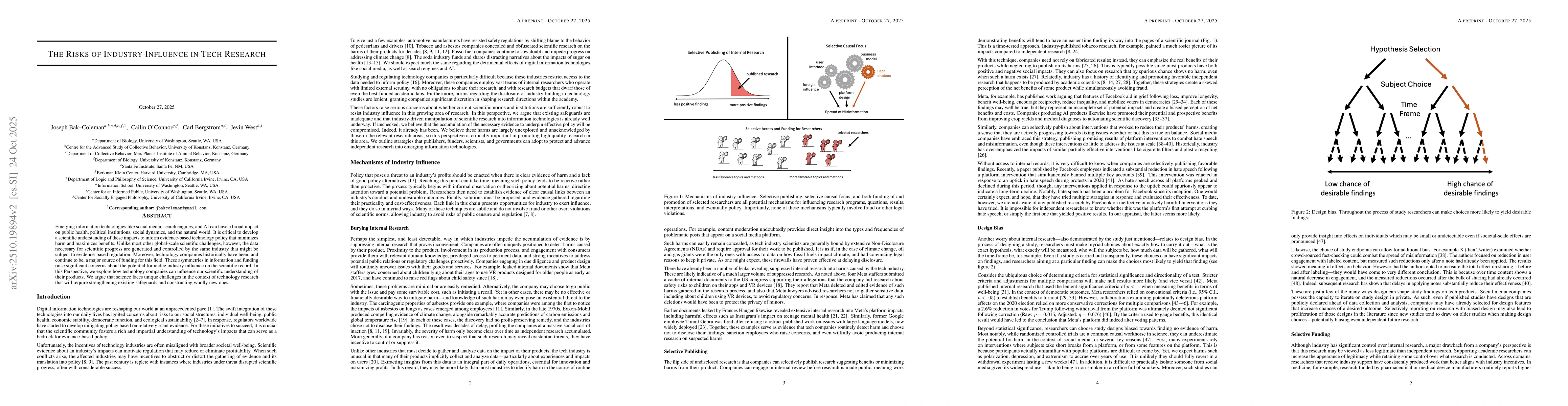 Thumbnail for The Risks of Industry Influence in Tech Research