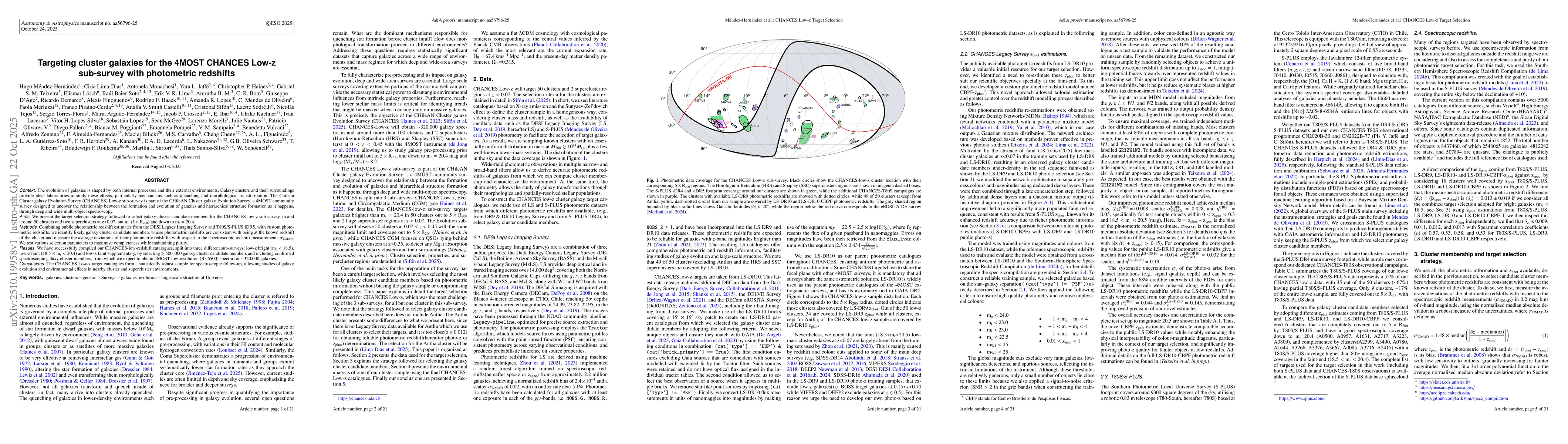 Thumbnail for Targeting cluster galaxies for the 4MOST CHANCES Low-z sub-survey with
  photometric redshifts