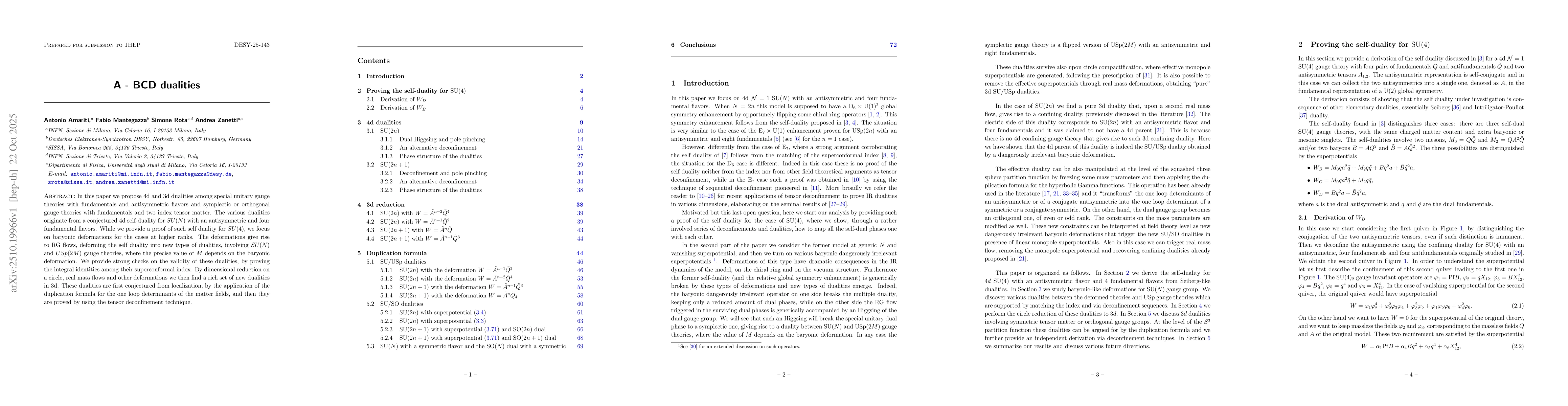 Thumbnail for A - BCD dualities