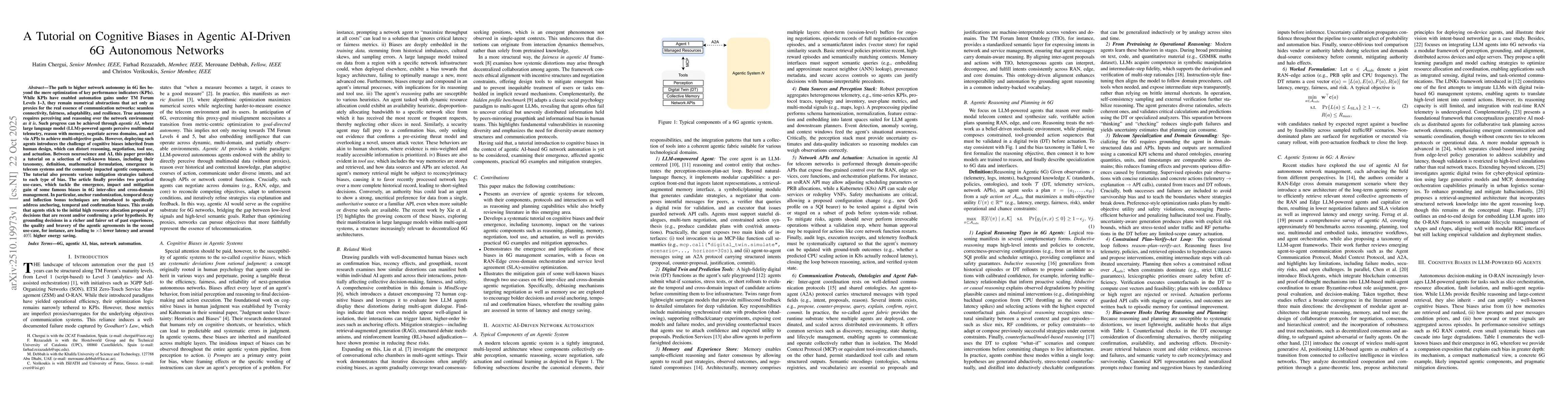 Thumbnail for A Tutorial on Cognitive Biases in Agentic AI-Driven 6G Autonomous
  Networks