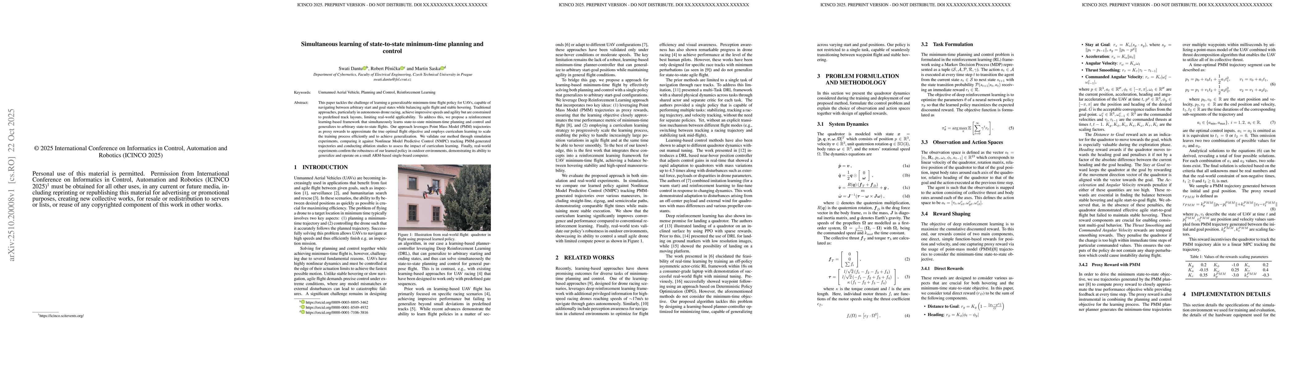 Thumbnail for Simultaneous learning of state-to-state minimum-time planning and
  control