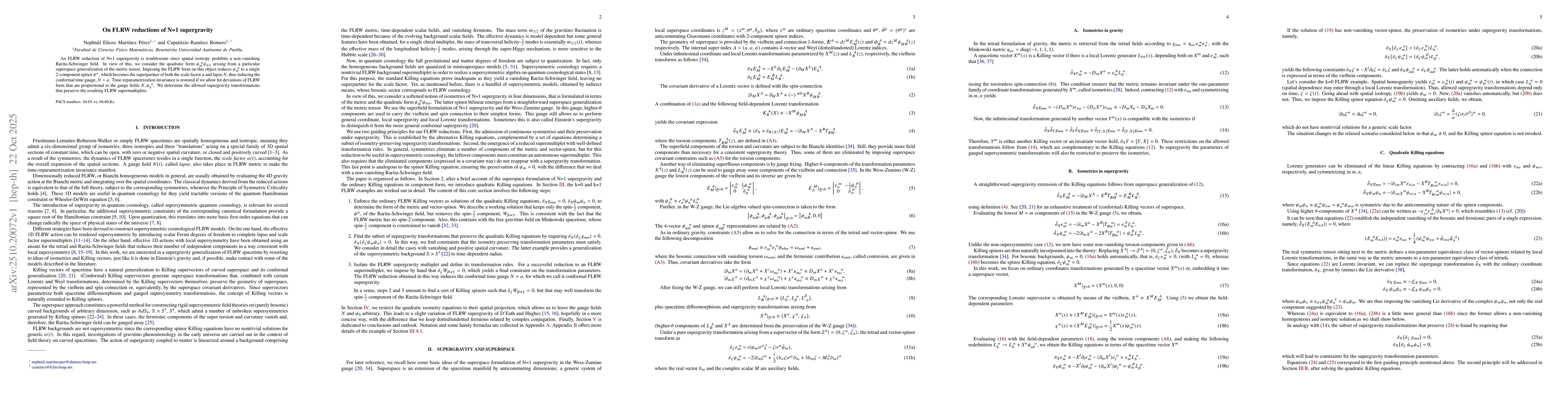 Thumbnail for On FLRW reductions of N=1 supergravity