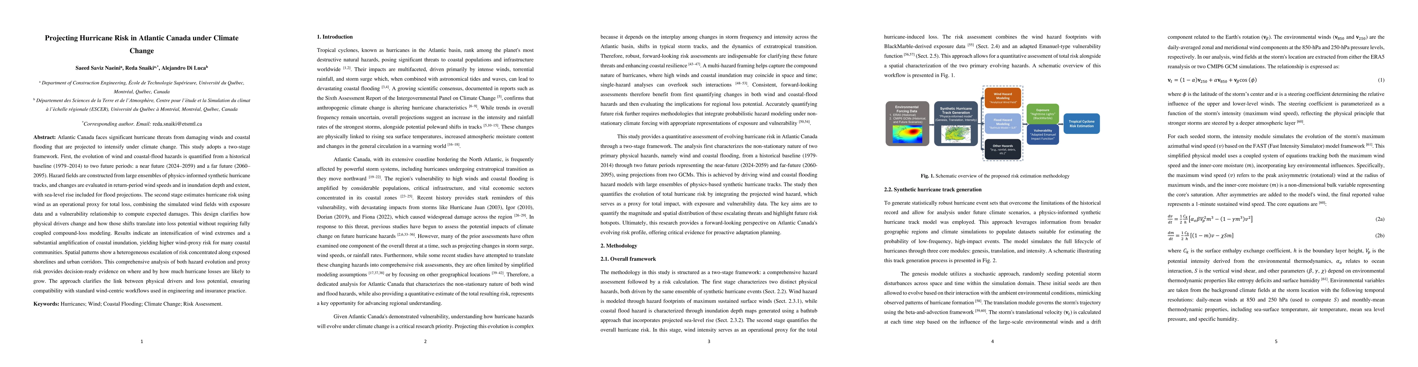 Thumbnail for Projecting Hurricane Risk in Atlantic Canada under Climate Change