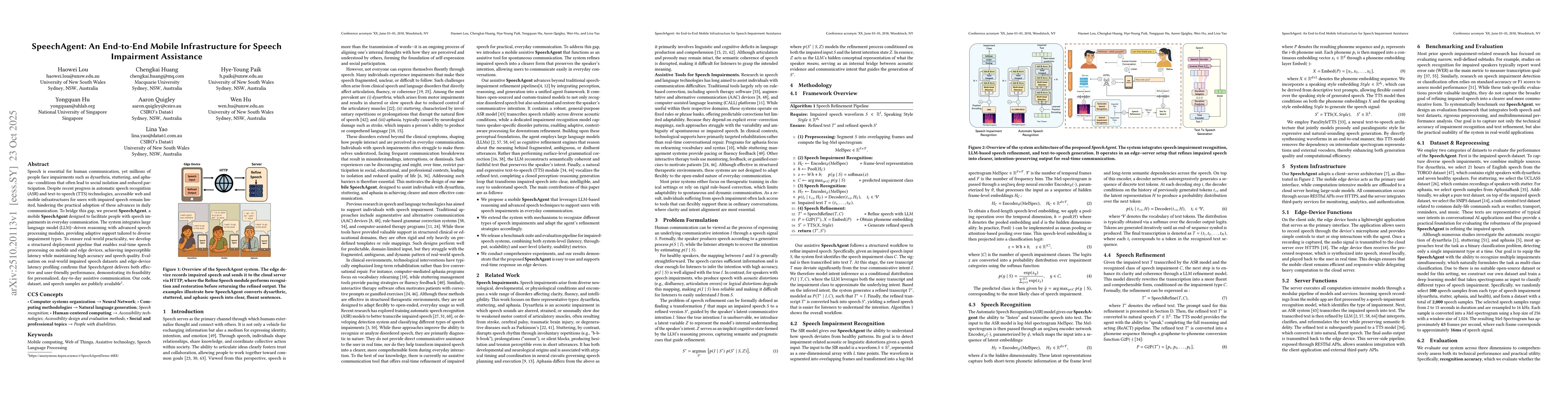 Thumbnail for SpeechAgent: An End-to-End Mobile Infrastructure for Speech Impairment
  Assistance