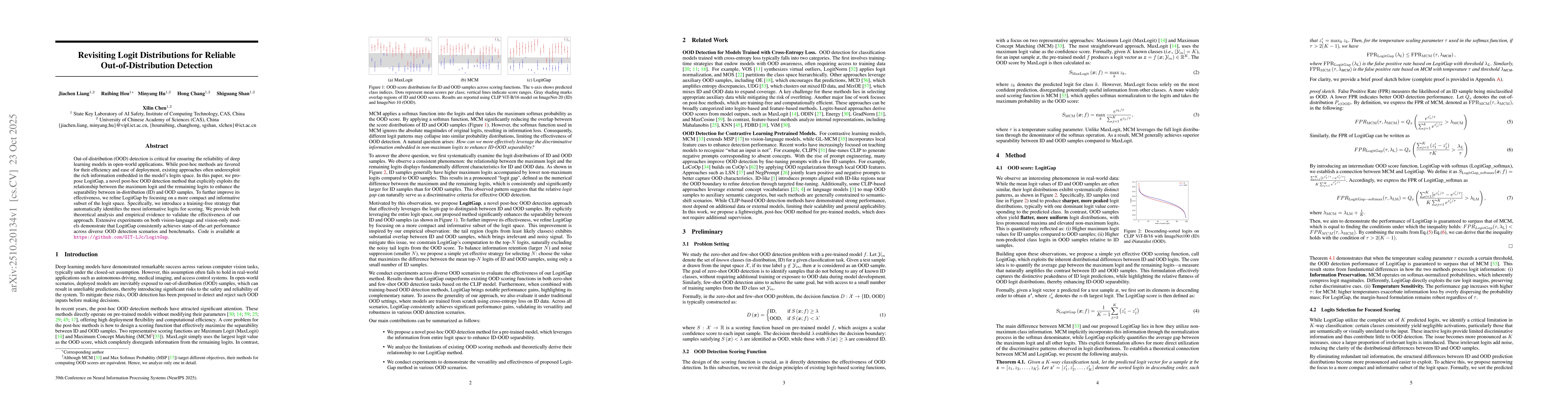 Thumbnail for Revisiting Logit Distributions for Reliable Out-of-Distribution
  Detection