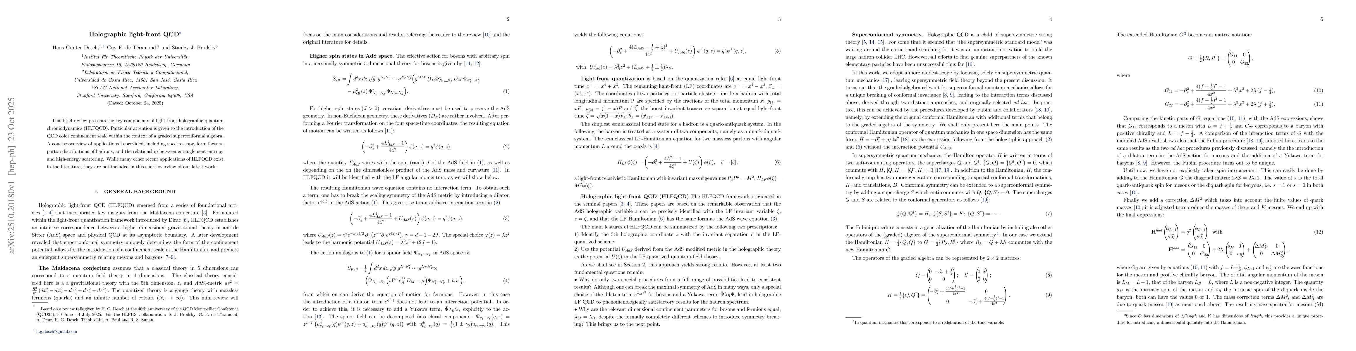 Thumbnail for Holographic light-front QCD