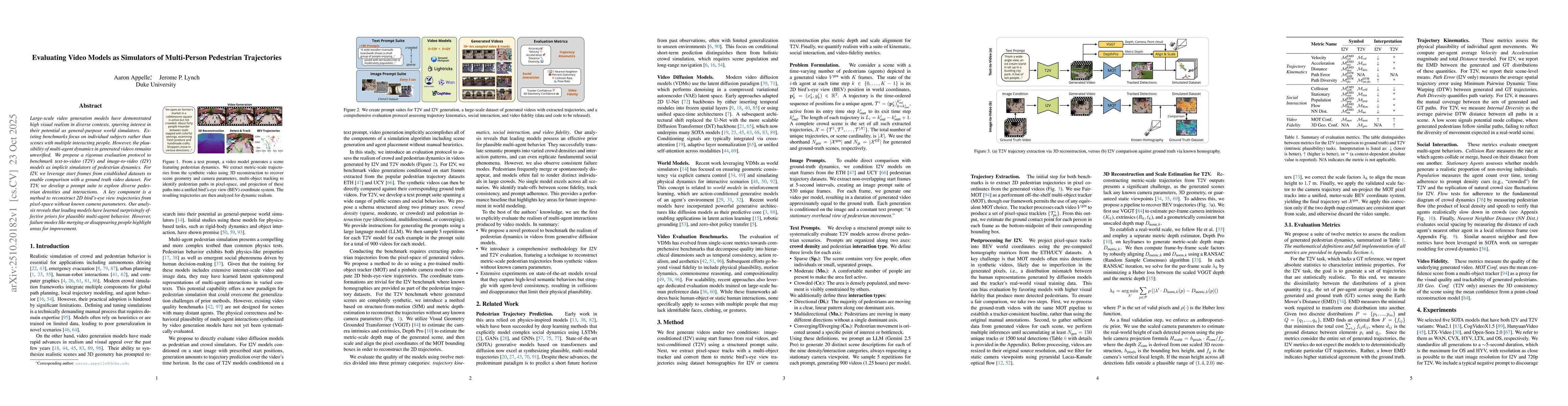 Thumbnail for Evaluating Video Models as Simulators of Multi-Person Pedestrian
  Trajectories