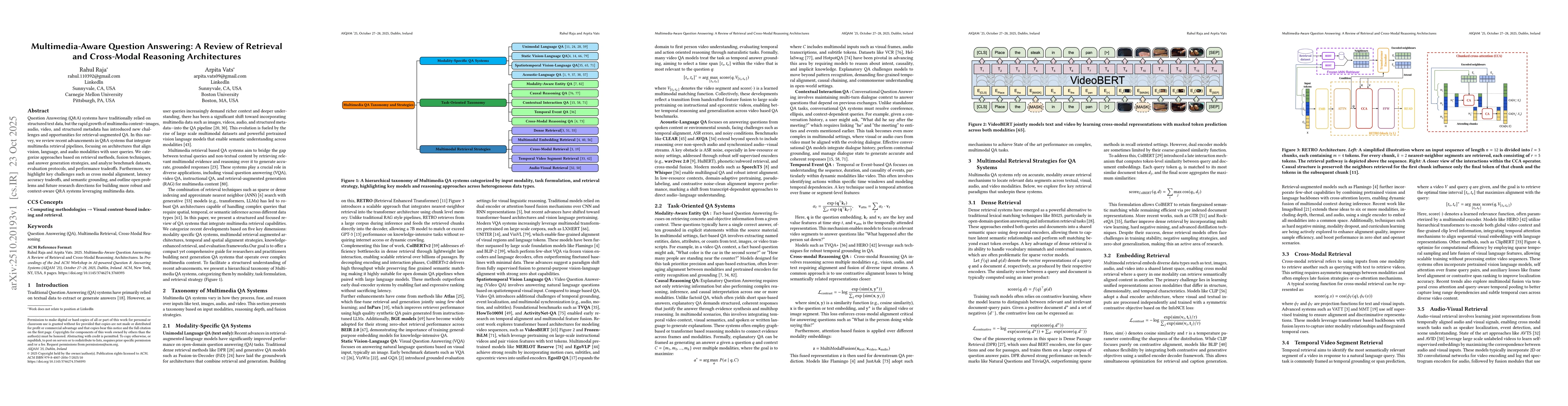 Thumbnail for Multimedia-Aware Question Answering: A Review of Retrieval and
  Cross-Modal Reasoning Architectures