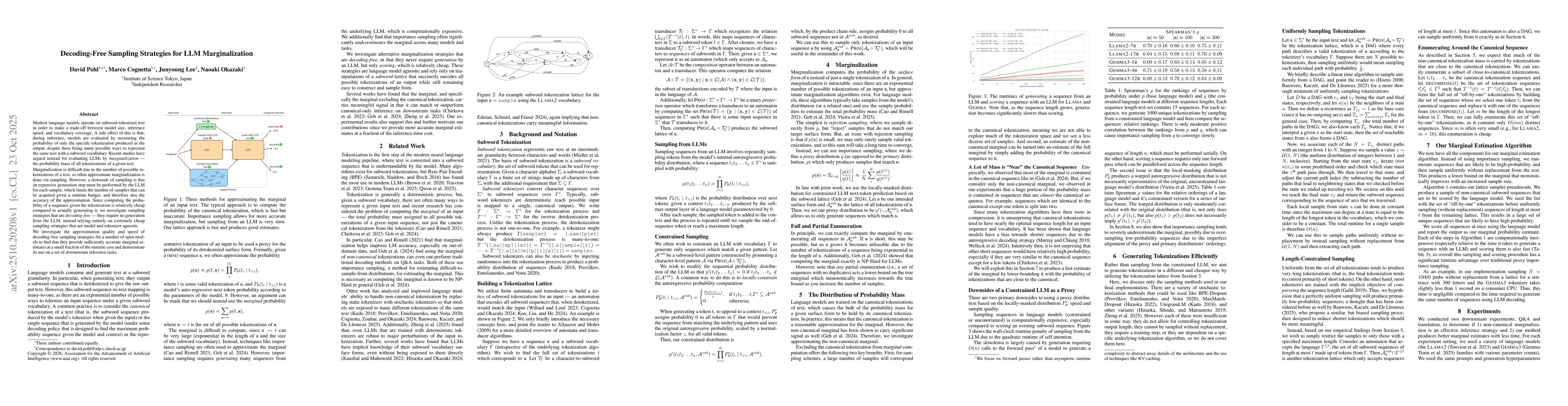 Thumbnail for Decoding-Free Sampling Strategies for LLM Marginalization