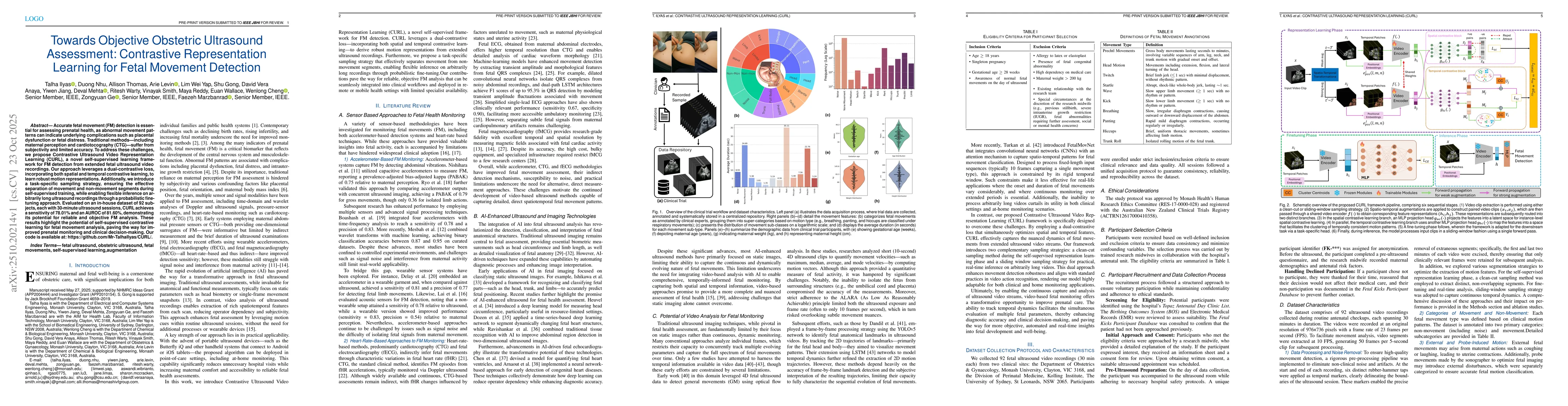 Thumbnail for Towards Objective Obstetric Ultrasound Assessment: Contrastive
  Representation Learning for Fetal Movement Detection