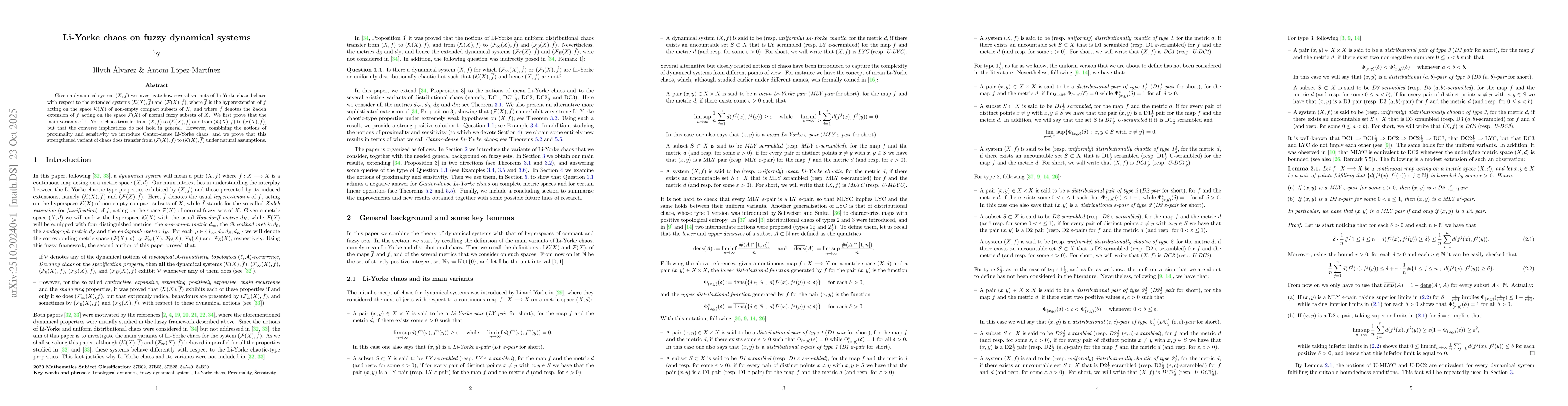 Thumbnail for Li-Yorke chaos on fuzzy dynamical systems