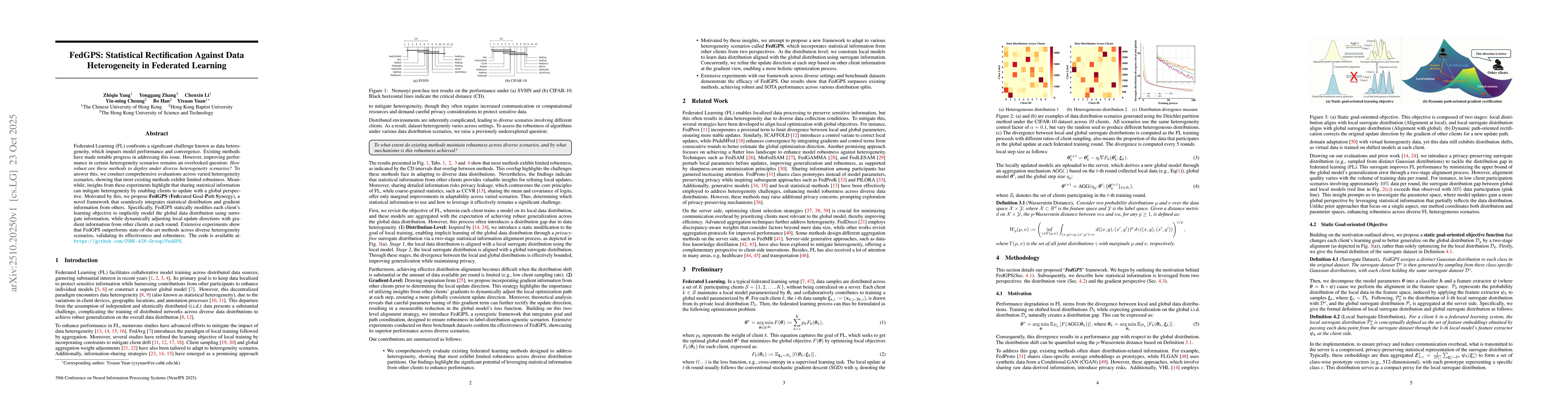 Thumbnail for FedGPS: Statistical Rectification Against Data Heterogeneity in
  Federated Learning