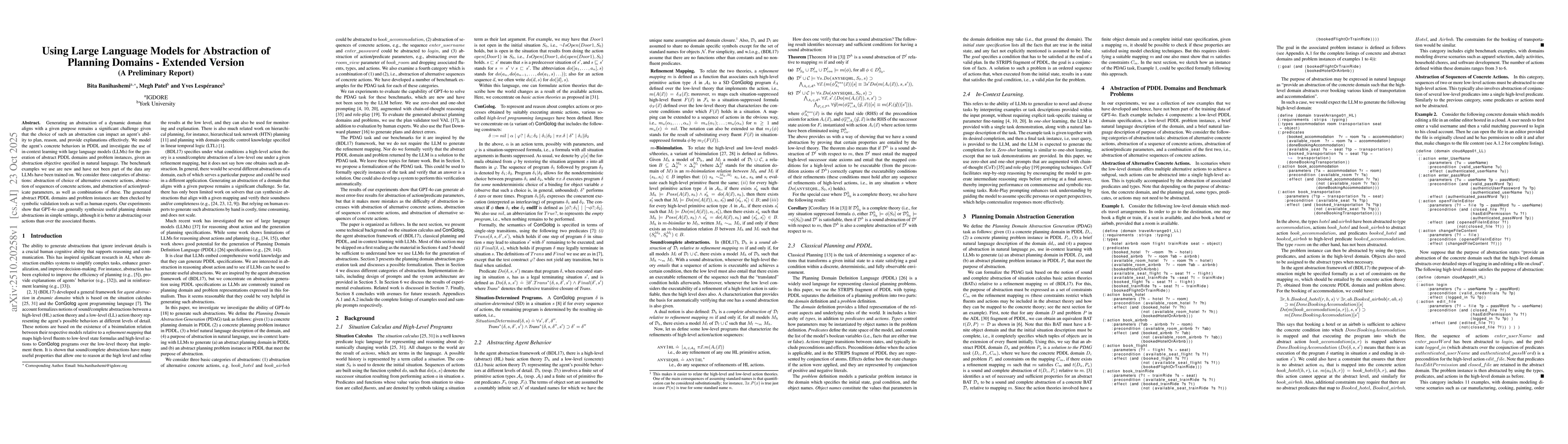 Thumbnail for Using Large Language Models for Abstraction of Planning Domains -
  Extended Version