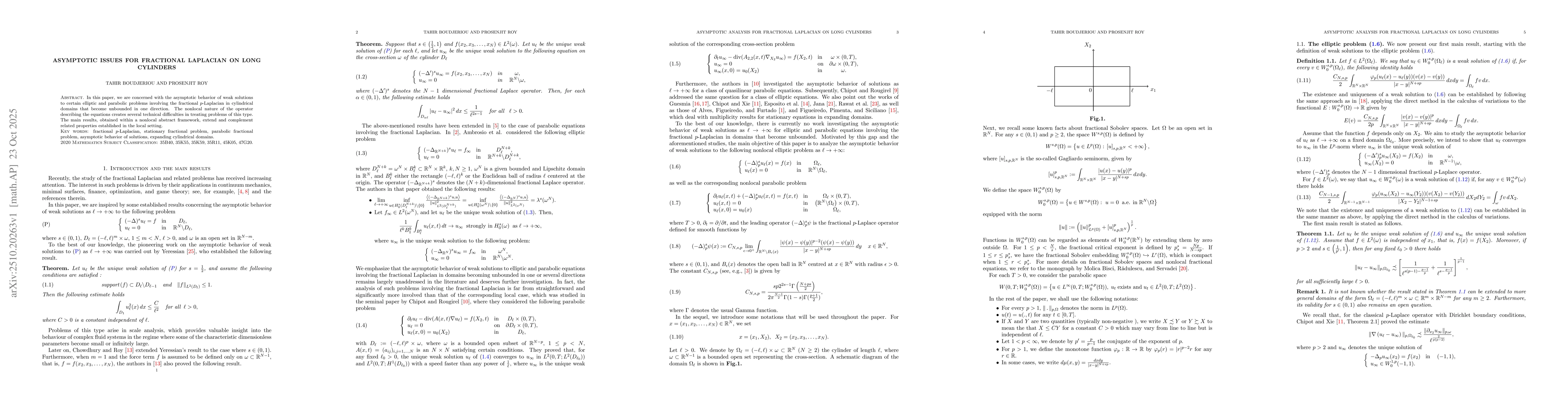Thumbnail for Asymptotic issue for fractional laplacian on long cylinders