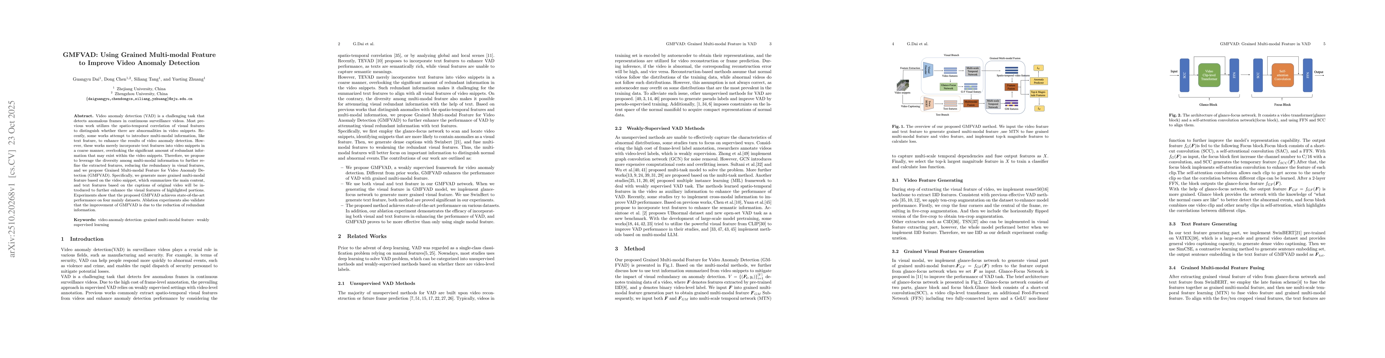 Thumbnail for GMFVAD: Using Grained Multi-modal Feature to Improve Video Anomaly
  Detection