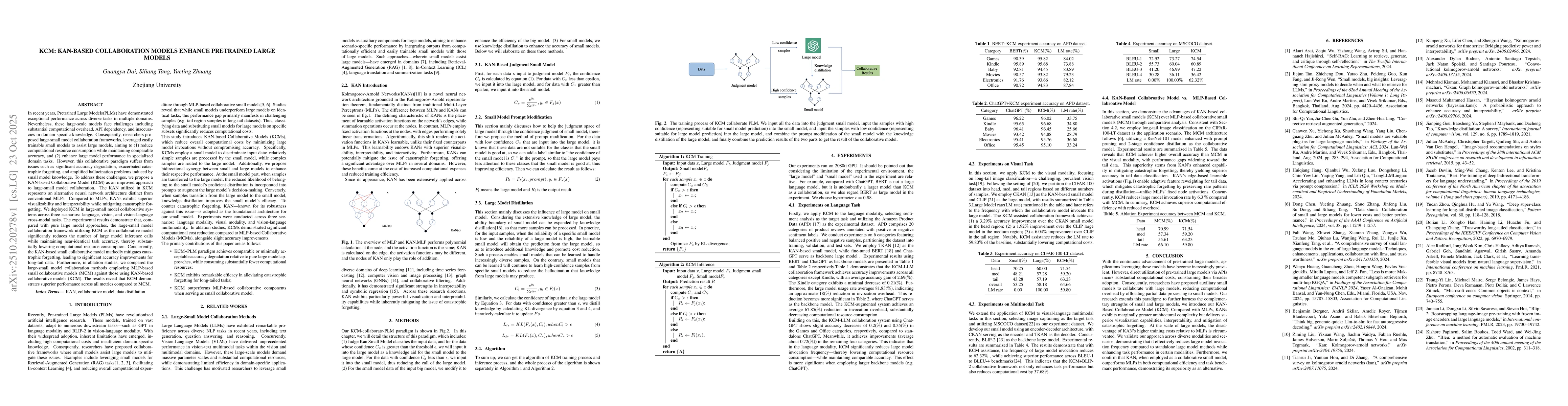 Thumbnail for KCM: KAN-Based Collaboration Models Enhance Pretrained Large Models