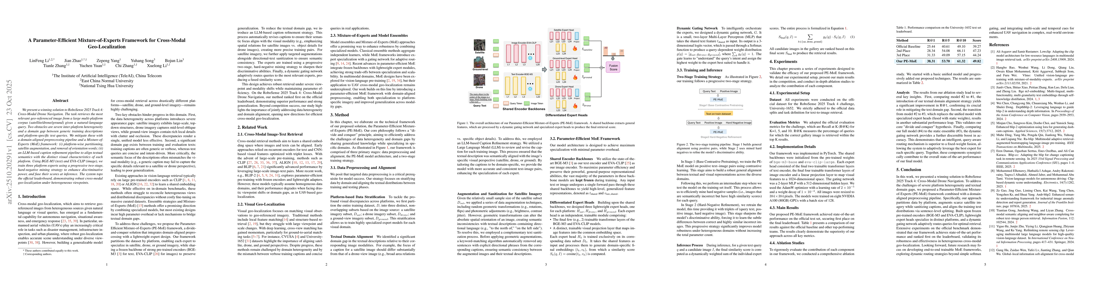 Thumbnail for A Parameter-Efficient Mixture-of-Experts Framework for Cross-Modal
  Geo-Localization
