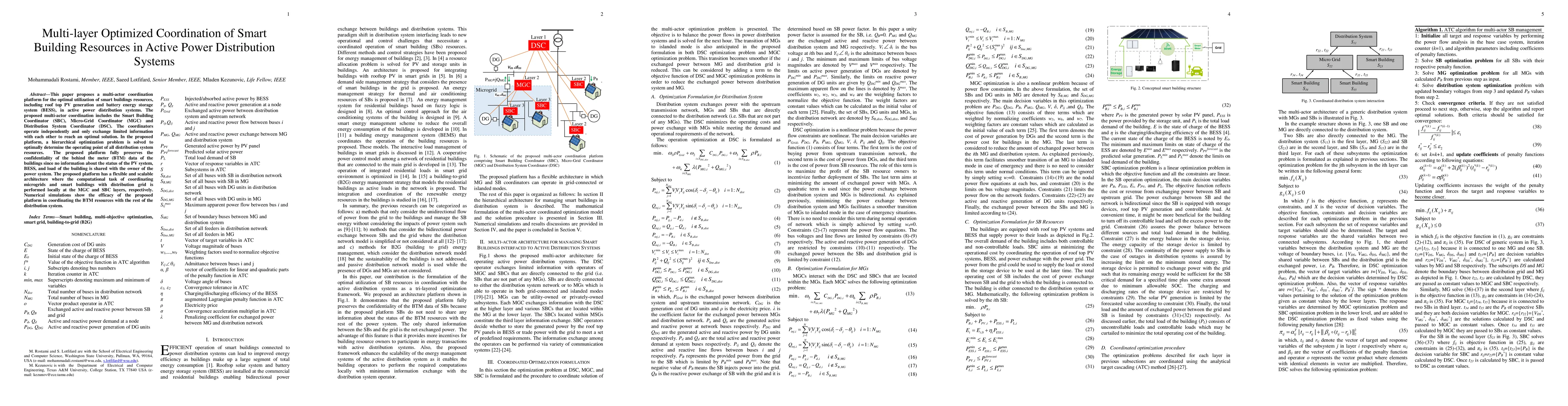 Thumbnail for Multi-layer Optimized Coordination of Smart Building Resources in Active
  Power Distribution Systems