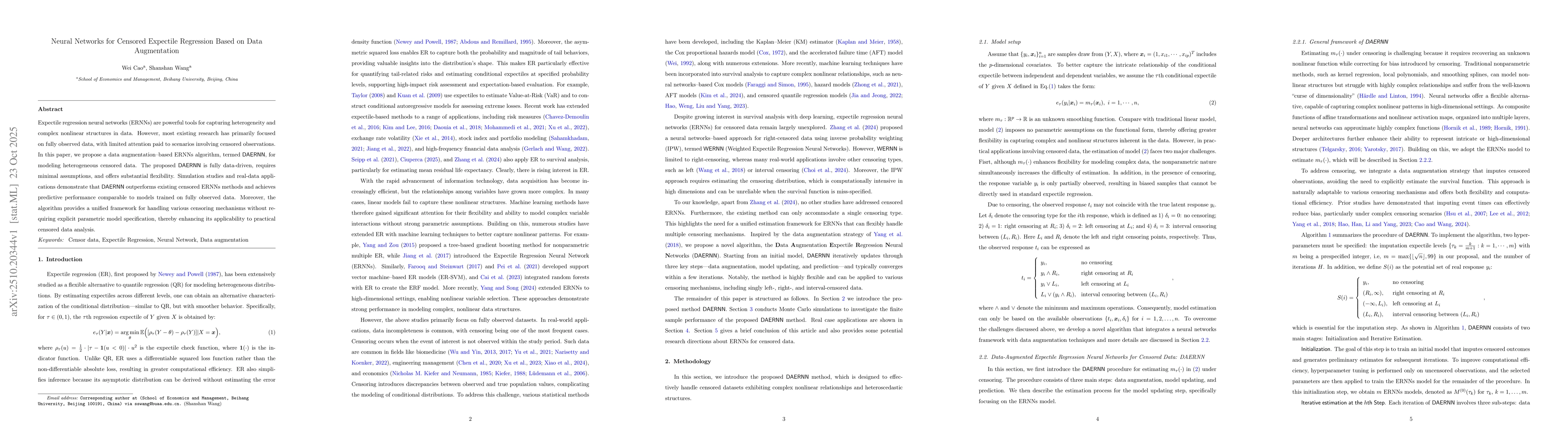 Thumbnail for Neural Networks for Censored Expectile Regression Based on Data
  Augmentation