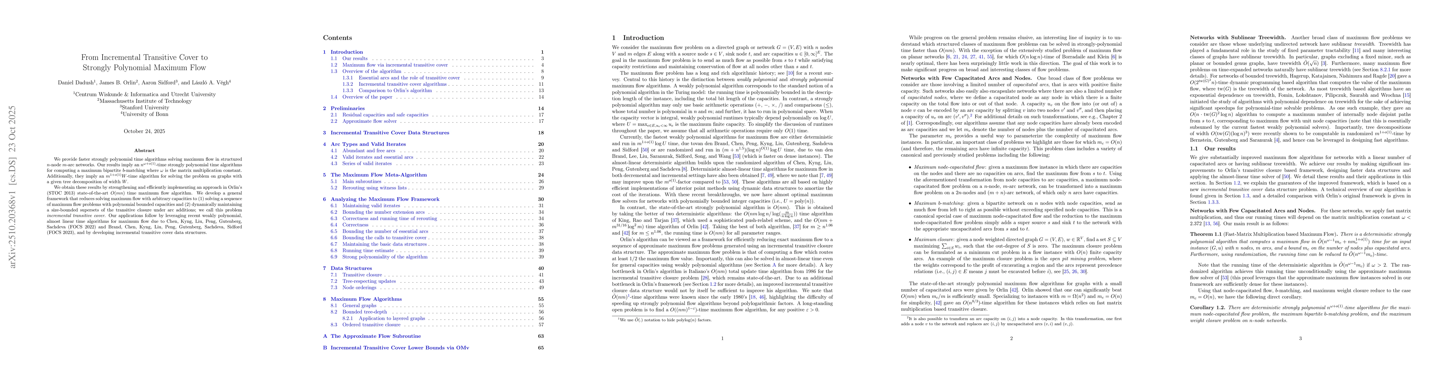 Thumbnail for From Incremental Transitive Cover to Strongly Polynomial Maximum Flow