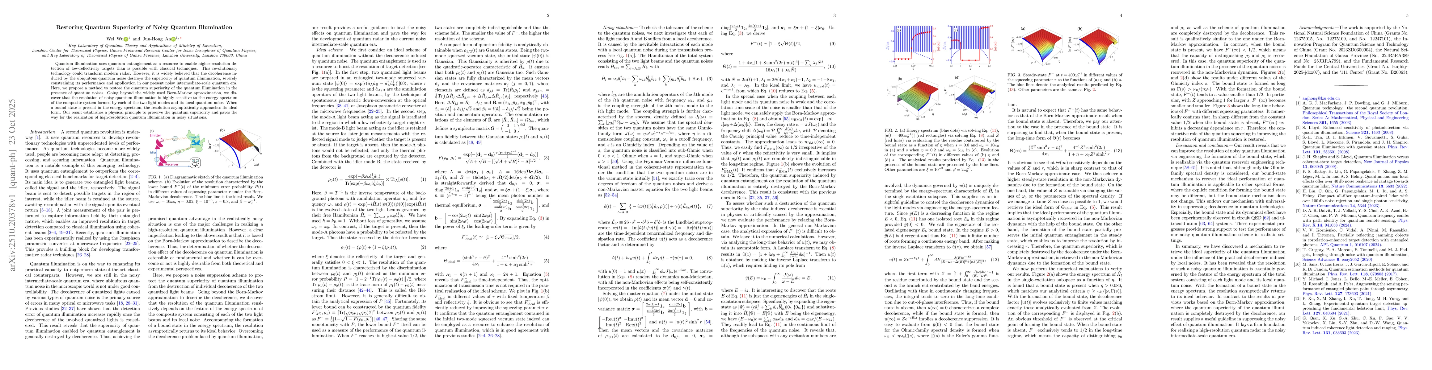 Thumbnail for Restoring Quantum Superiority of Noisy Quantum Illumination