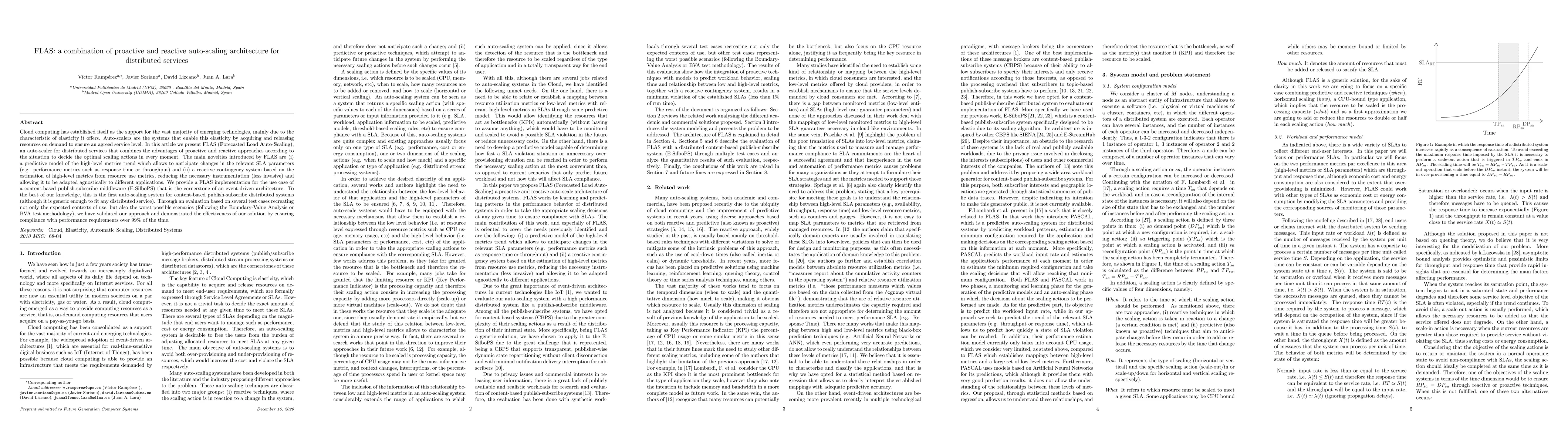 Thumbnail for FLAS: a combination of proactive and reactive auto-scaling architecture
  for distributed services