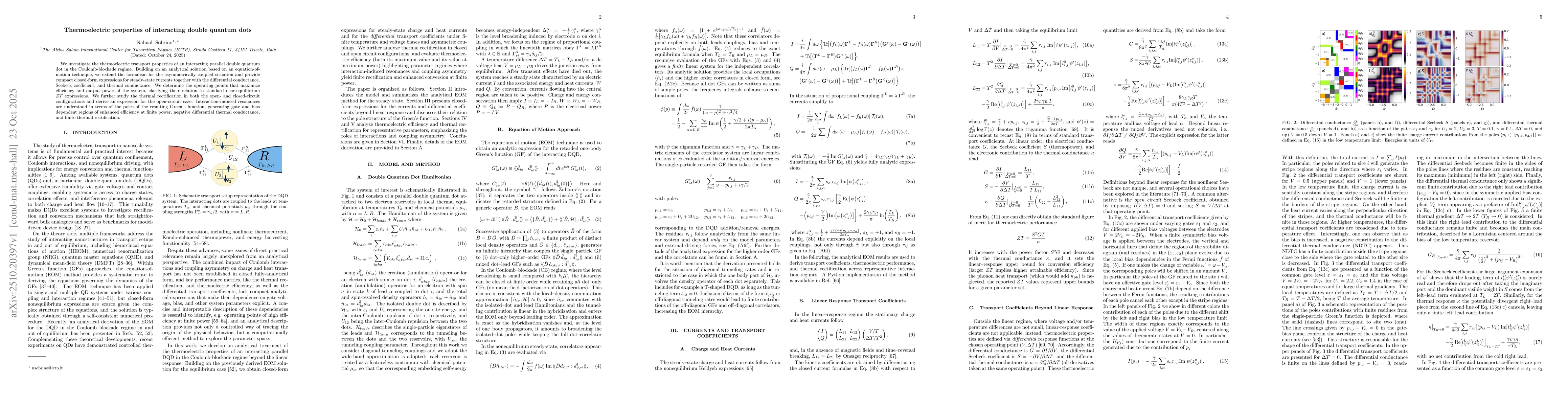 Thumbnail for Thermoelectric properties of interacting double quantum dots