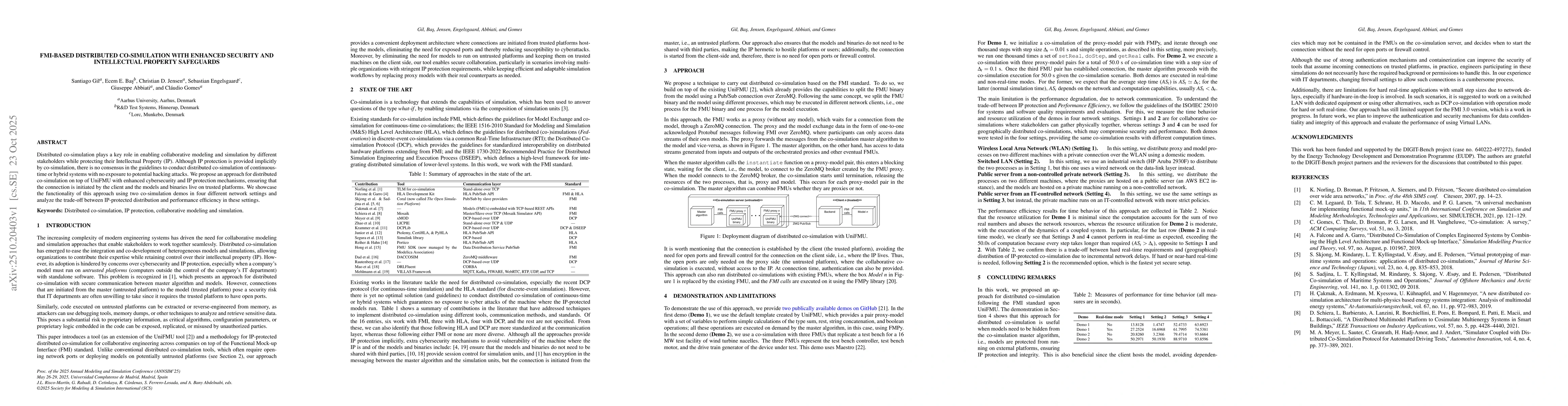 Thumbnail for FMI-Based Distributed Co-Simulation with Enhanced Security and
  Intellectual Property Safeguards