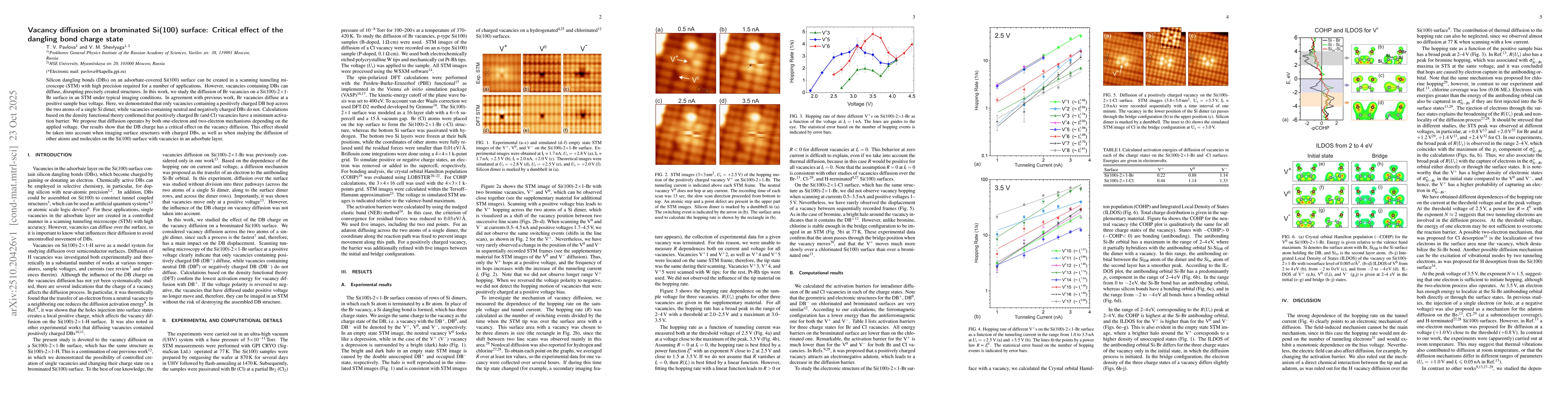 Thumbnail for Vacancy diffusion on a brominated Si(100) surface: Critical effect of
  the dangling bond charge state