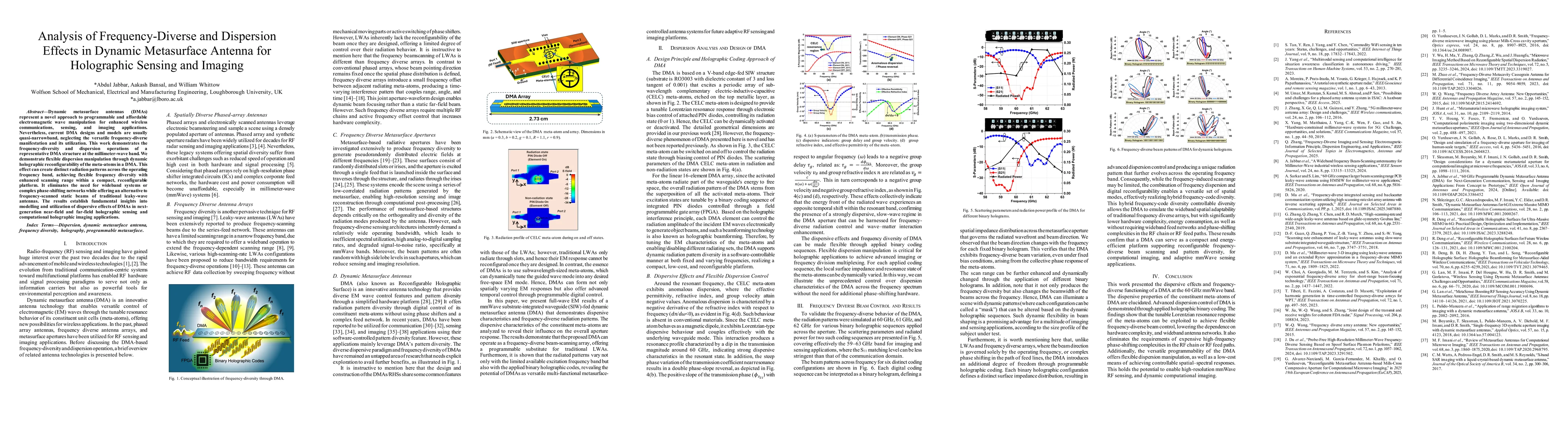 Thumbnail for Analysis of Frequency-Diverse and Dispersion Effects in Dynamic
  Metasurface Antenna for Holographic Sensing and Imaging
