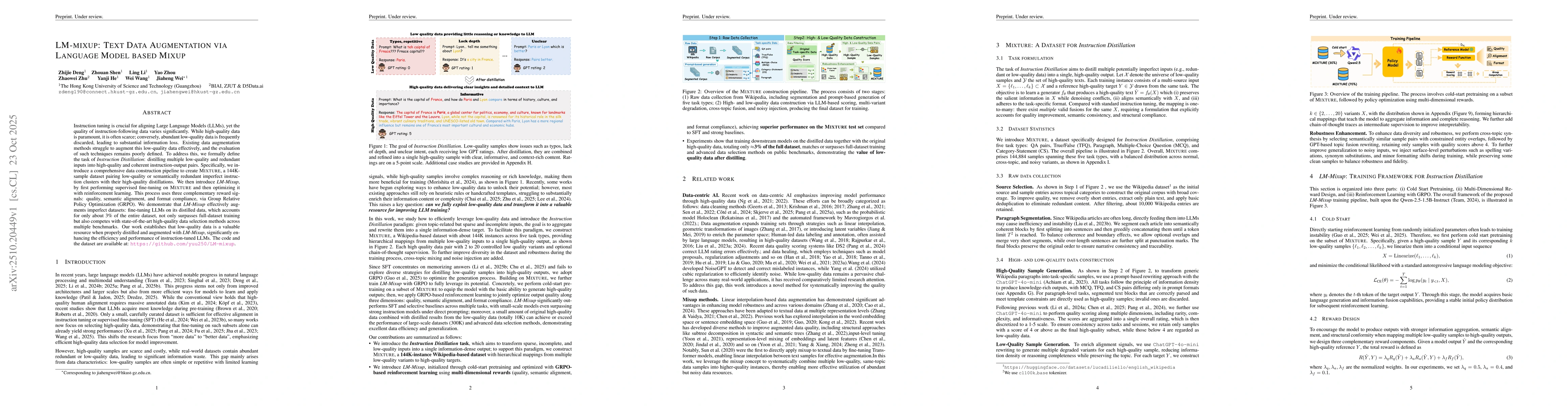 Thumbnail for LM-mixup: Text Data Augmentation via Language Model based Mixup