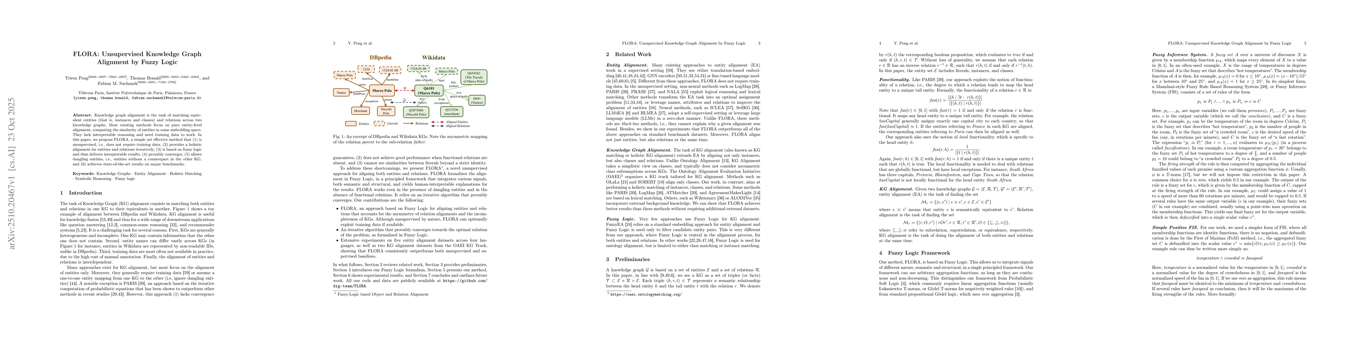 Thumbnail for FLORA: Unsupervised Knowledge Graph Alignment by Fuzzy Logic