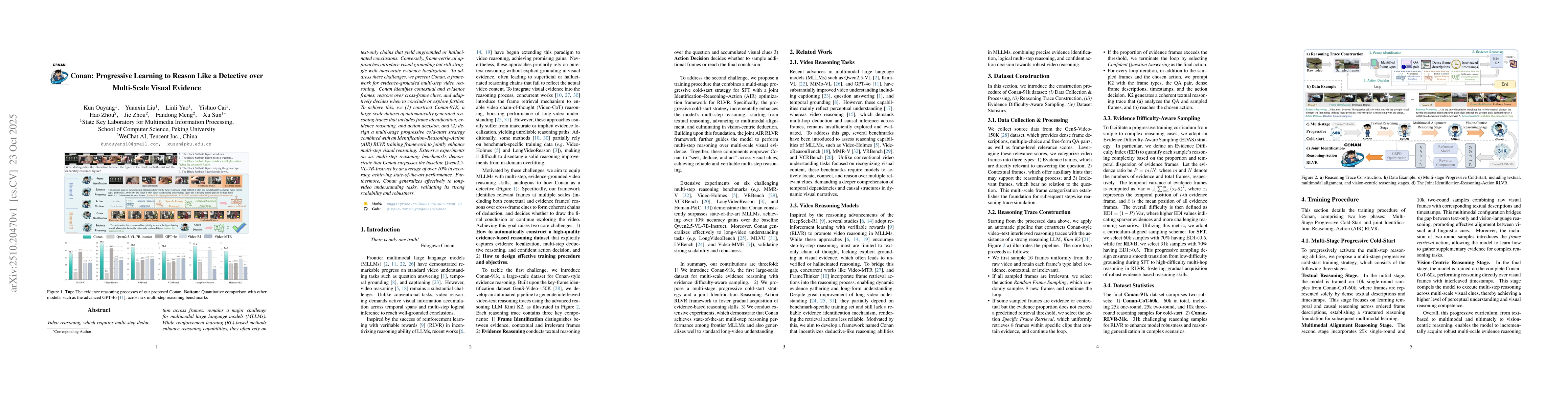 Thumbnail for Conan: Progressive Learning to Reason Like a Detective over Multi-Scale
  Visual Evidence