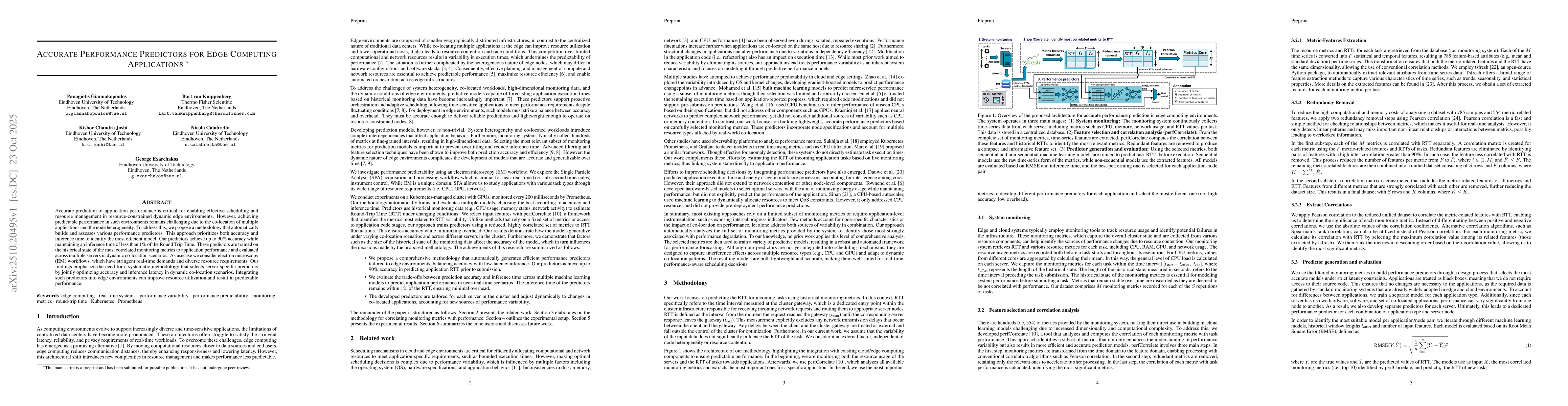 Thumbnail for Accurate Performance Predictors for Edge Computing Applications