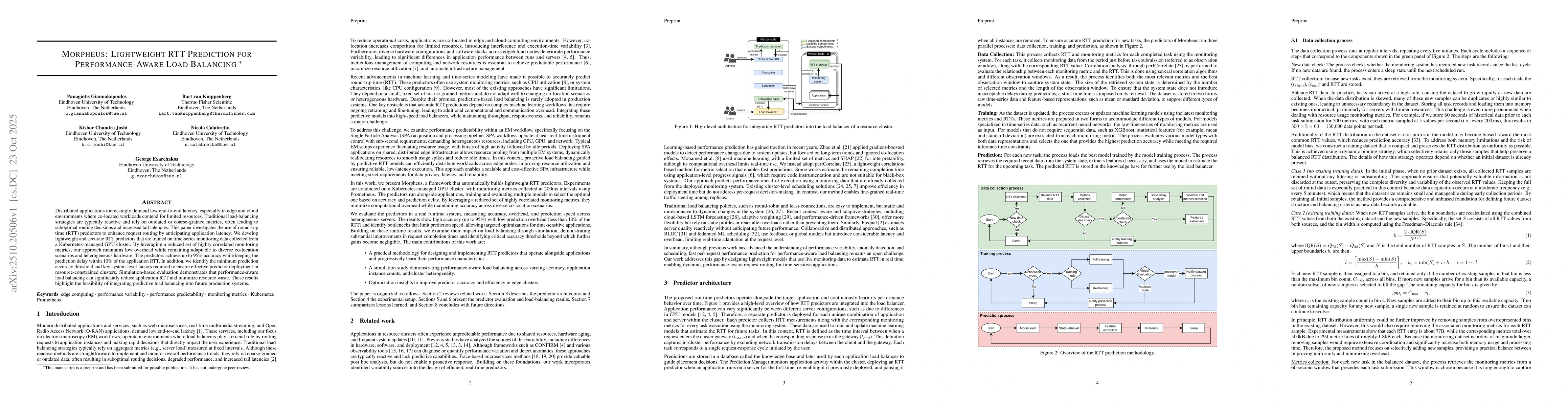 Thumbnail for Morpheus: Lightweight RTT Prediction for Performance-Aware Load
  Balancing