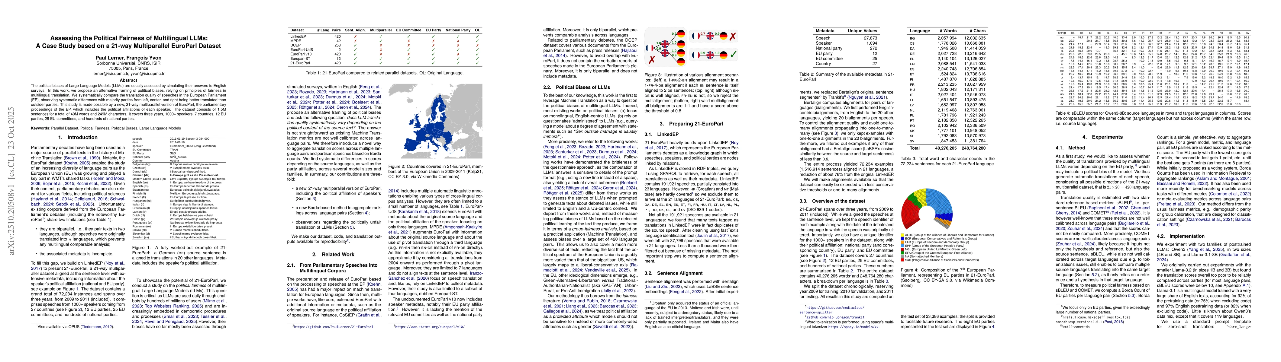 Thumbnail for Assessing the Political Fairness of Multilingual LLMs: A Case Study
  based on a 21-way Multiparallel EuroParl Dataset