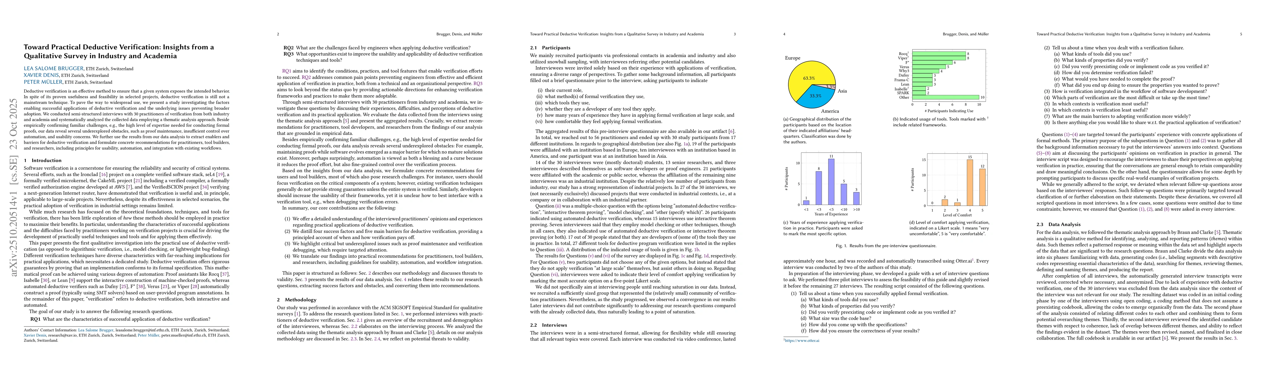 Thumbnail for Toward Practical Deductive Verification: Insights from a Qualitative
  Survey in Industry and Academia