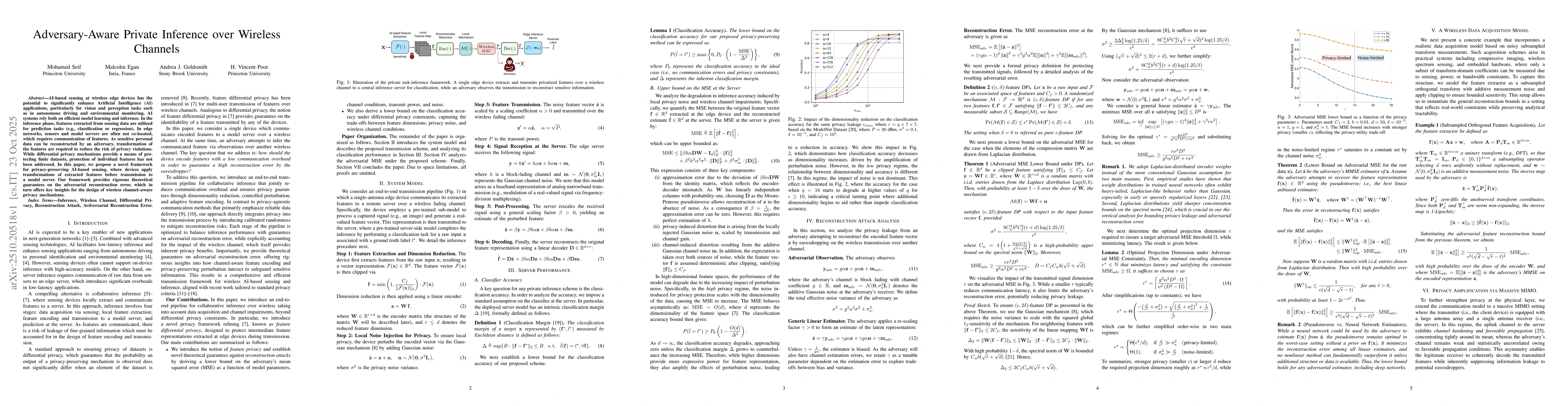 Thumbnail for Adversary-Aware Private Inference over Wireless Channels