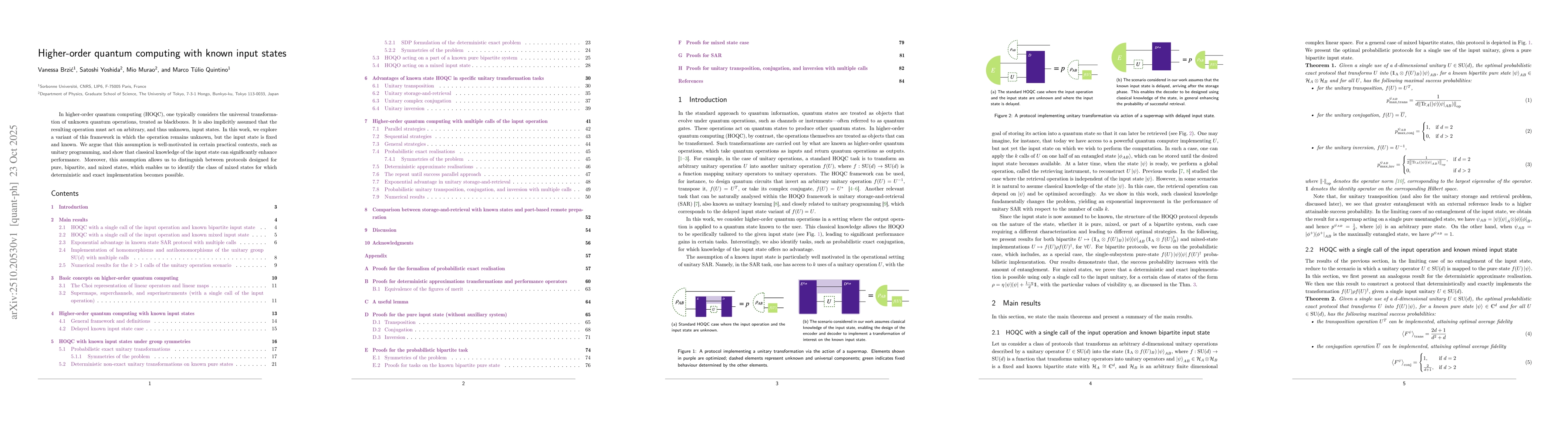 Thumbnail for Higher-order quantum computing with known input states