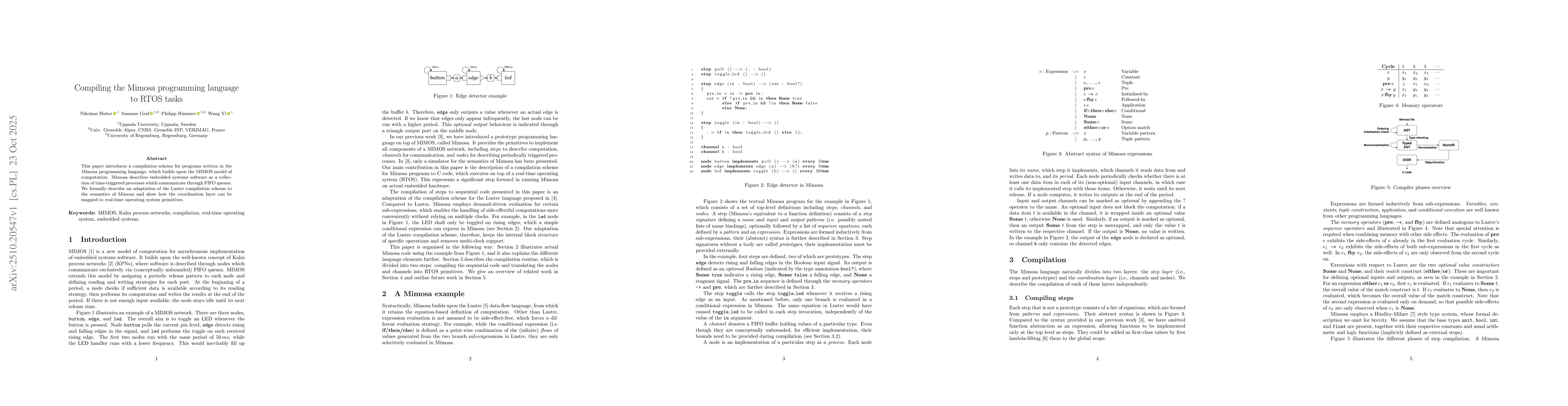 Thumbnail for Compiling the Mimosa programming language to RTOS tasks