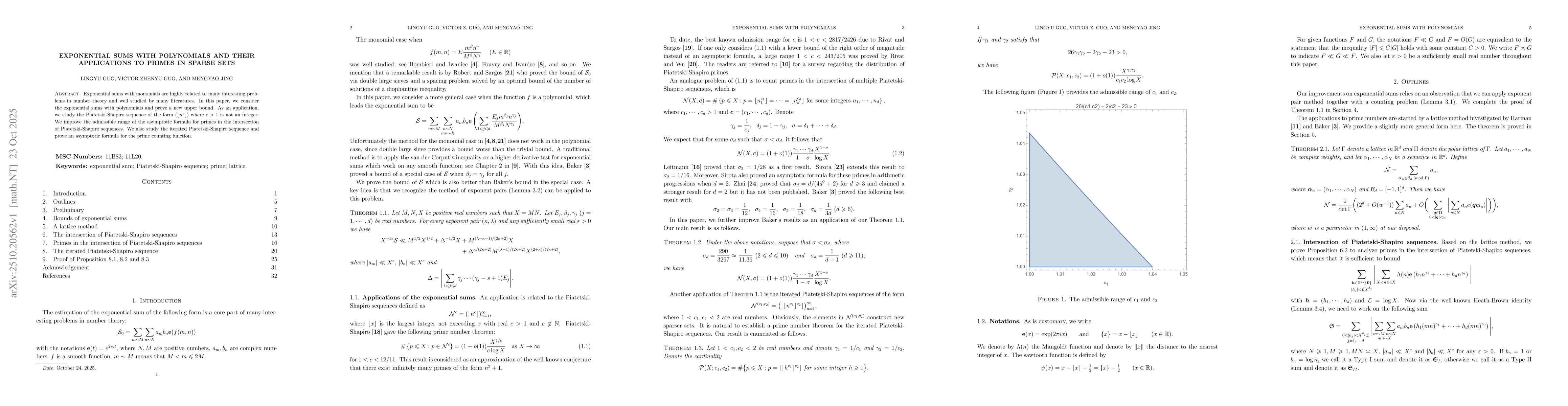 Thumbnail for Exponential sums with polynomials and their applications to primes in
  sparse sets