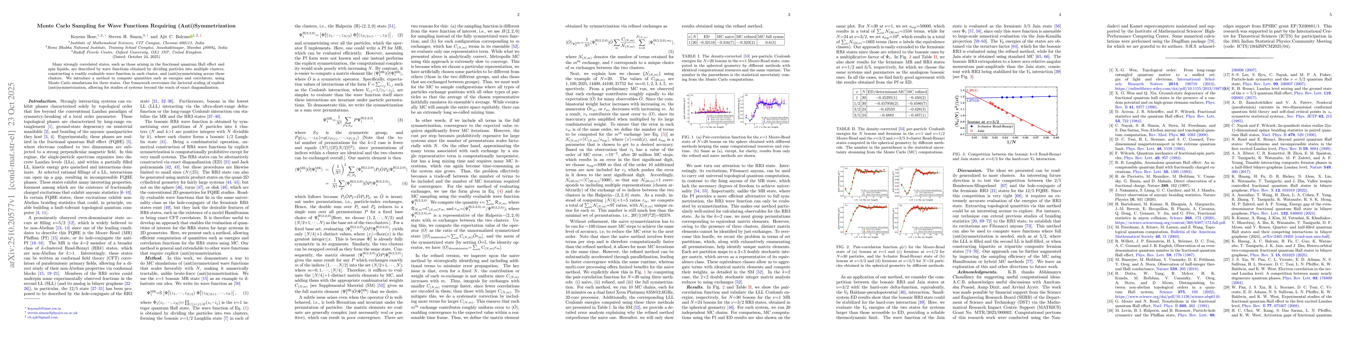 Thumbnail for Monte Carlo Sampling for Wave Functions Requiring (Anti)Symmetrization
