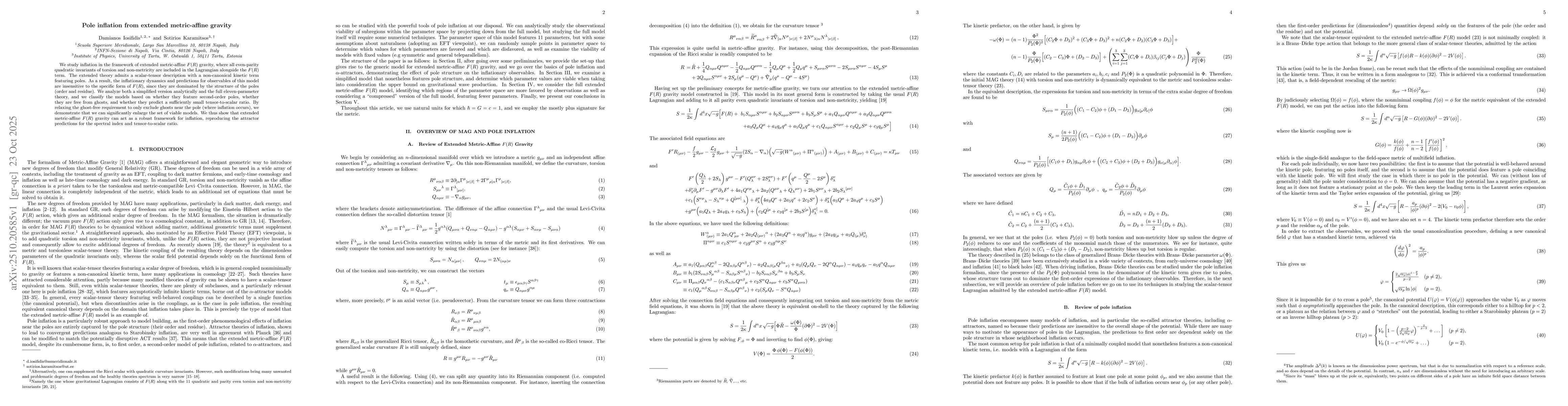 Thumbnail for Pole inflation from extended metric-affine gravity